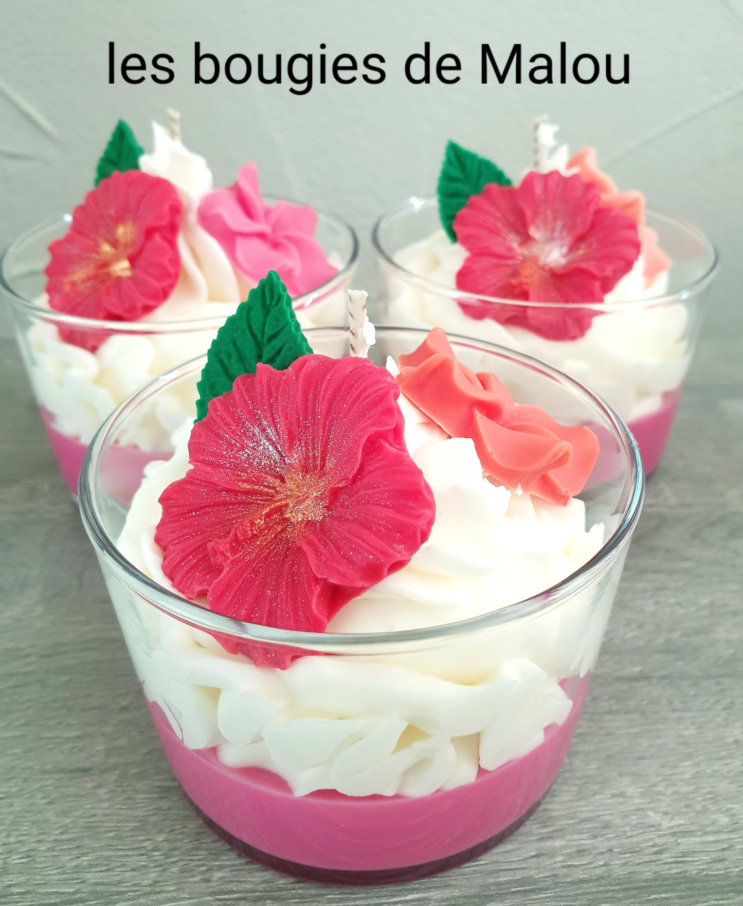 Bougie néroli et sa fleur d'hibiscus