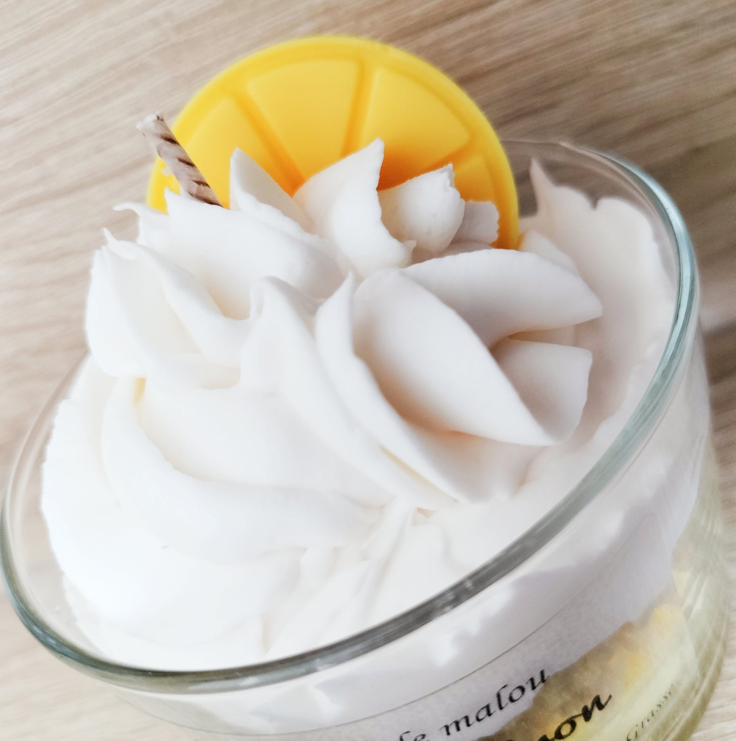 Bougie tarte au citron meringuée