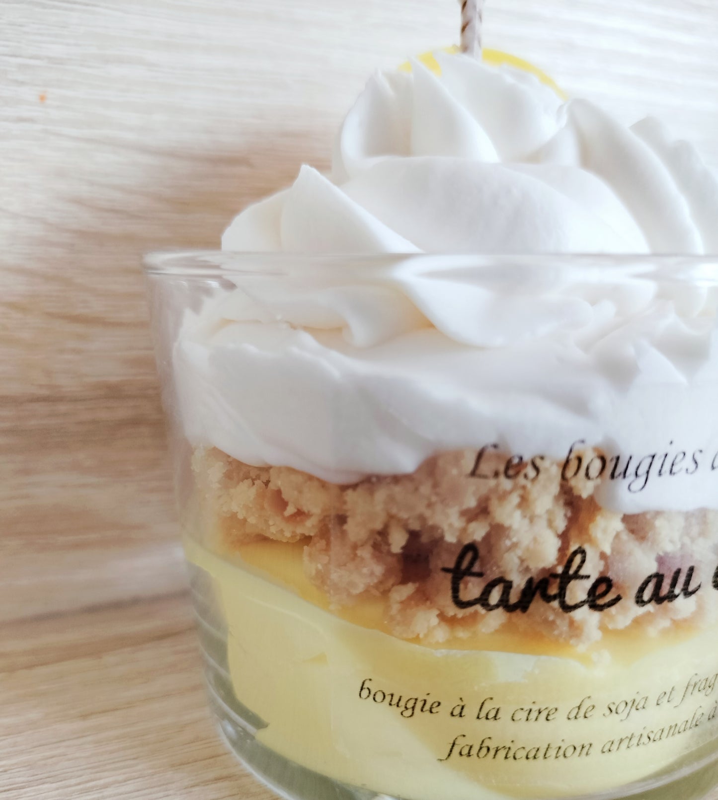 Bougie tarte au citron meringuée
