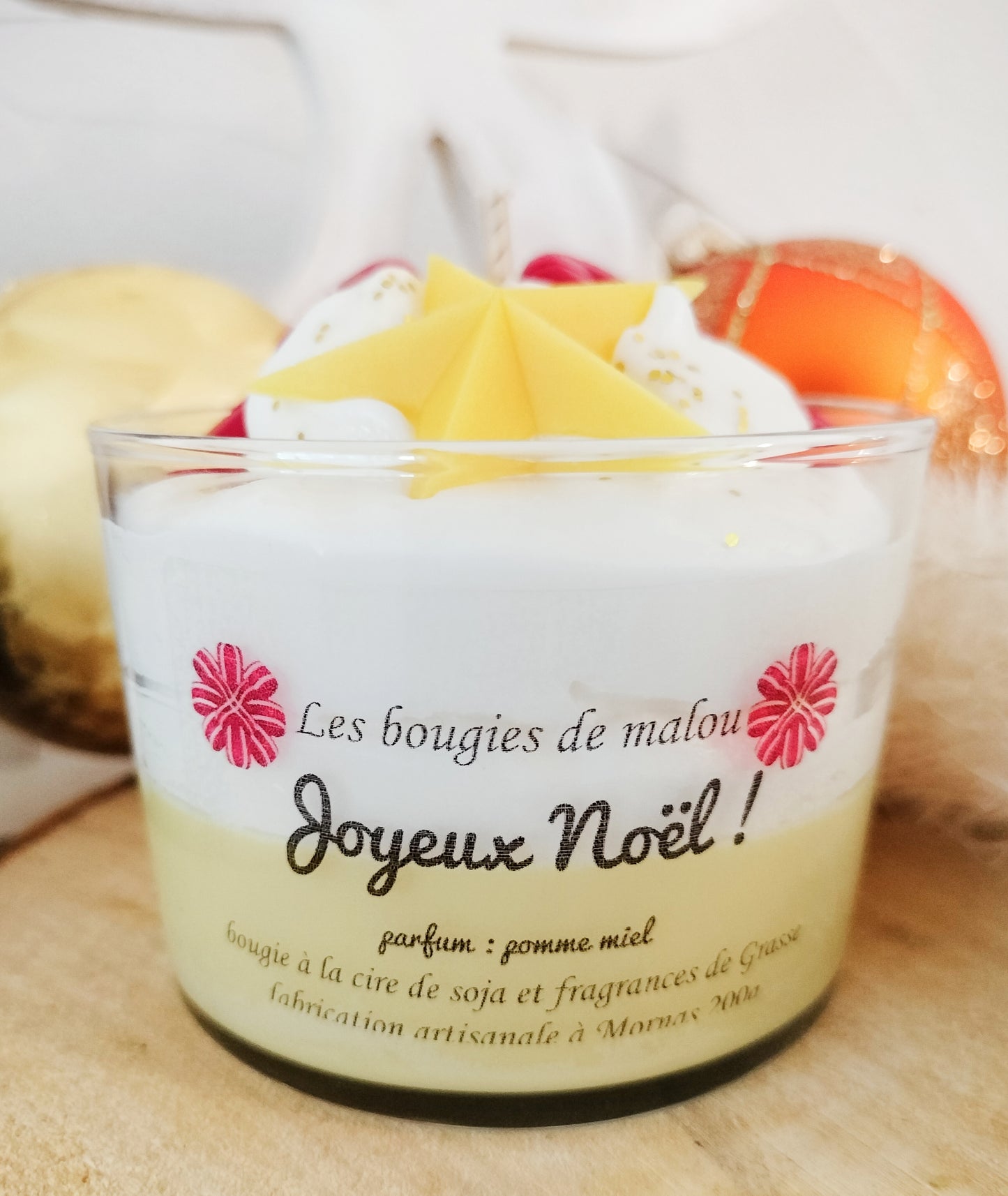 Bougie pomme miel