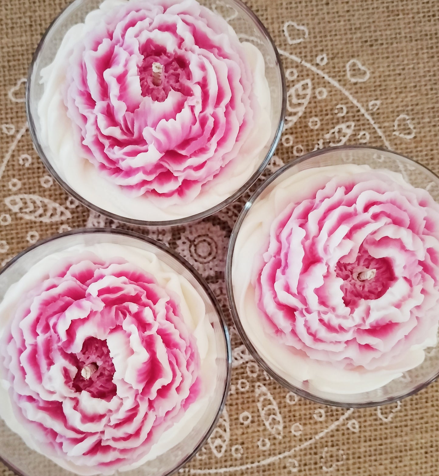 Bougie rose ancienne