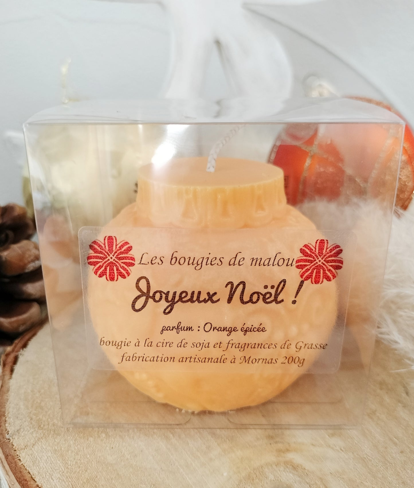 Bougie boule de Noël