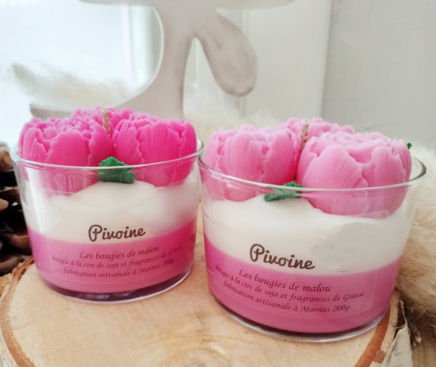 Bougie bouquet fleuri