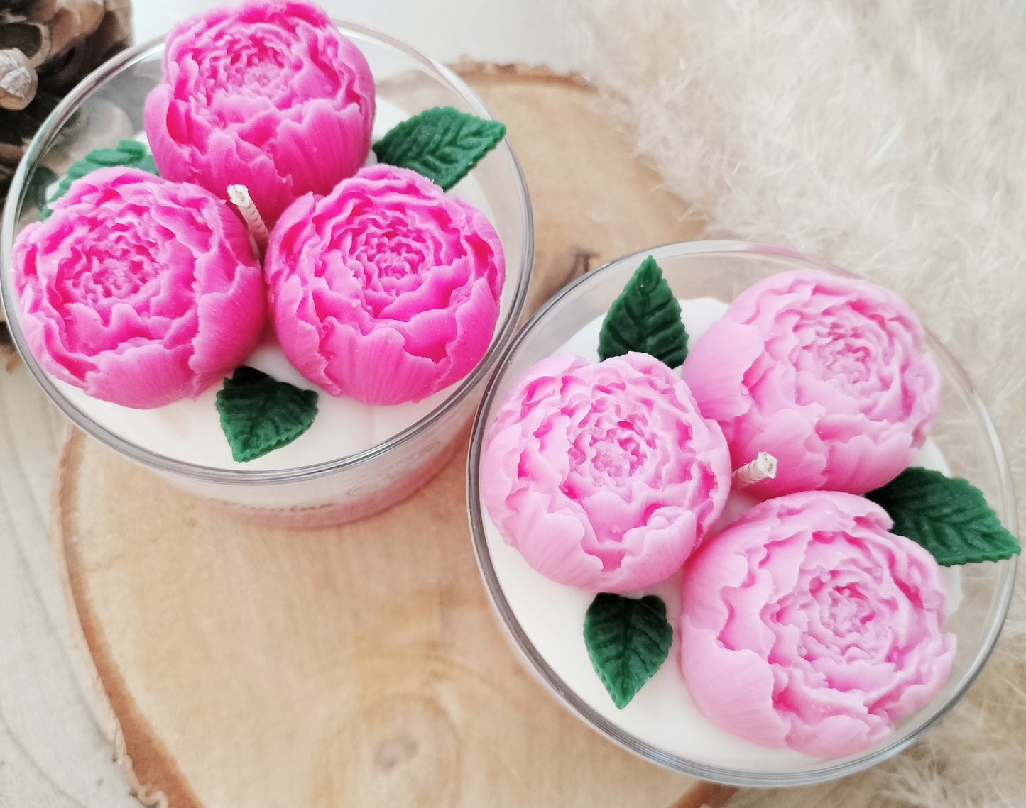 Bougie bouquet fleuri