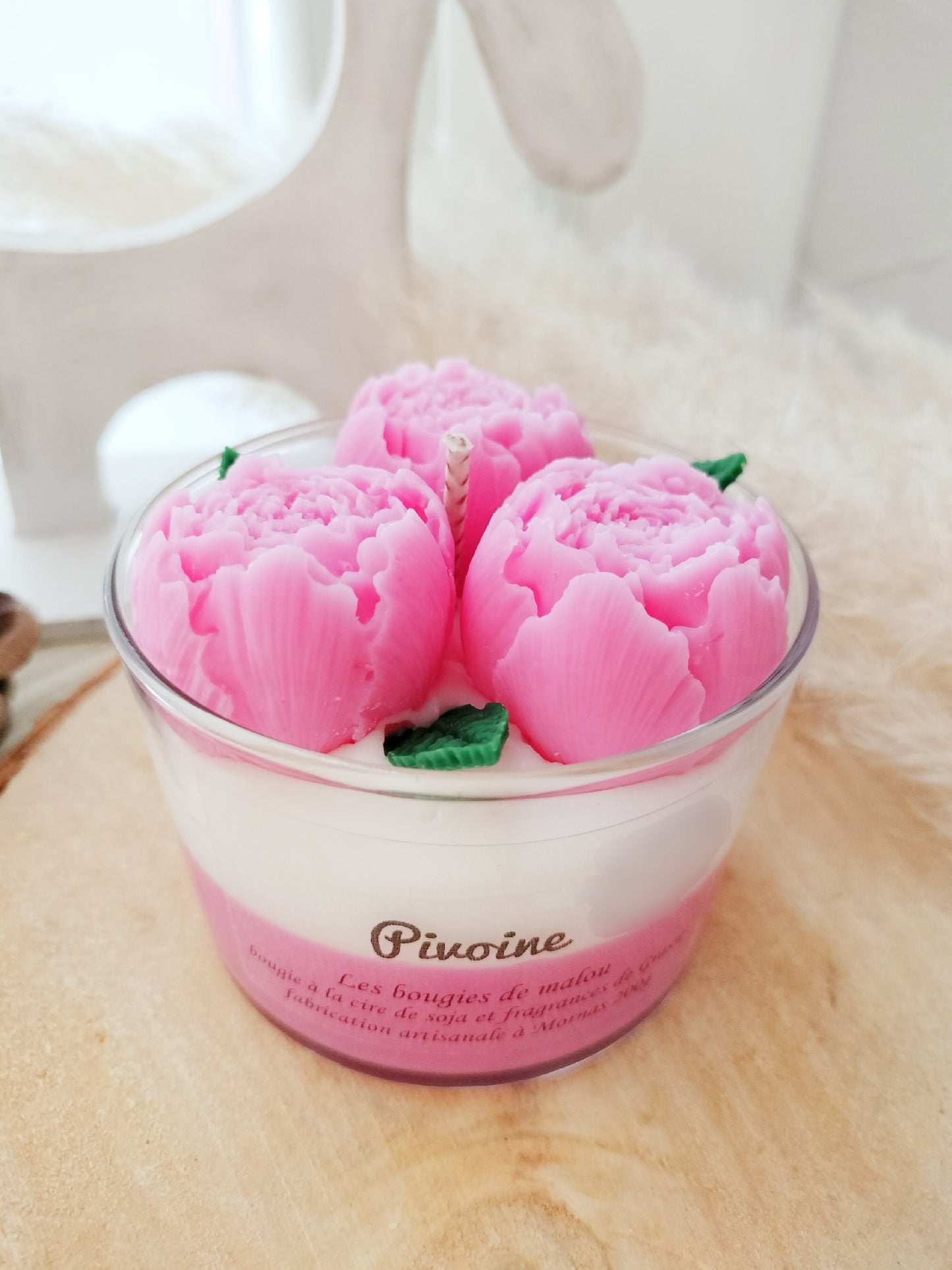 Bougie bouquet fleuri