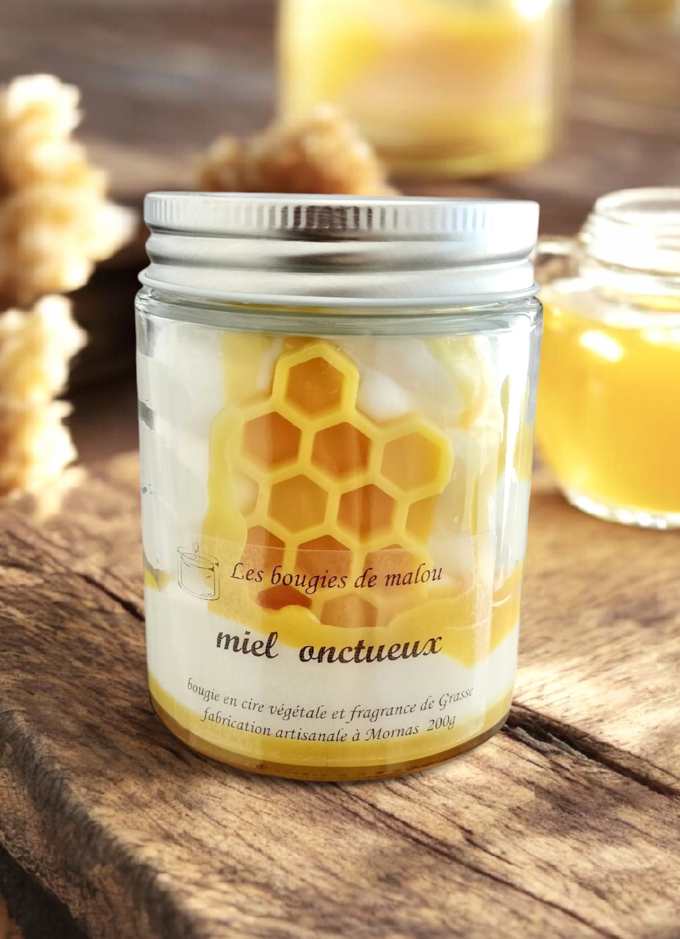 bougie vegetale miel