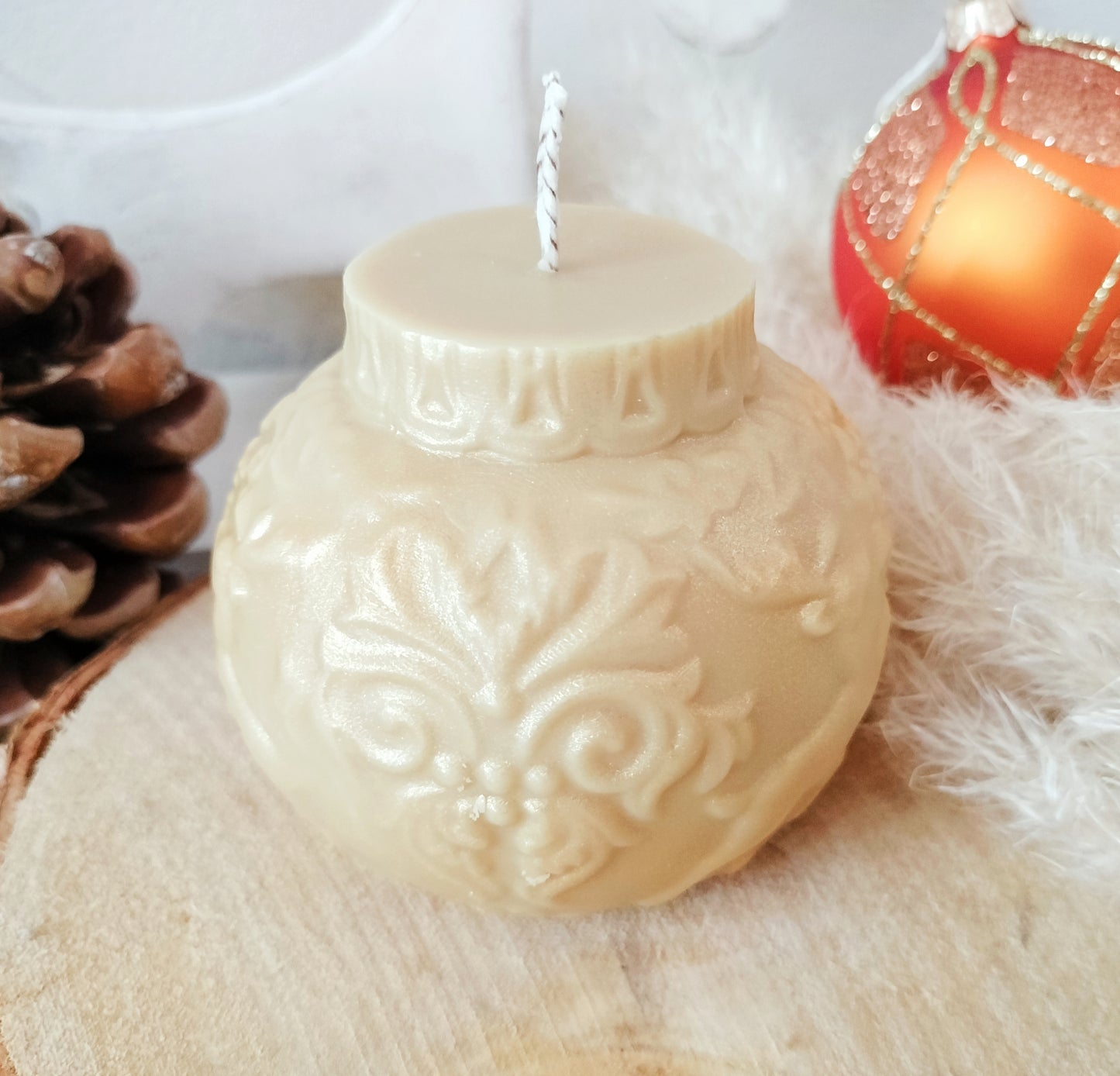 Bougie boule de Noël
