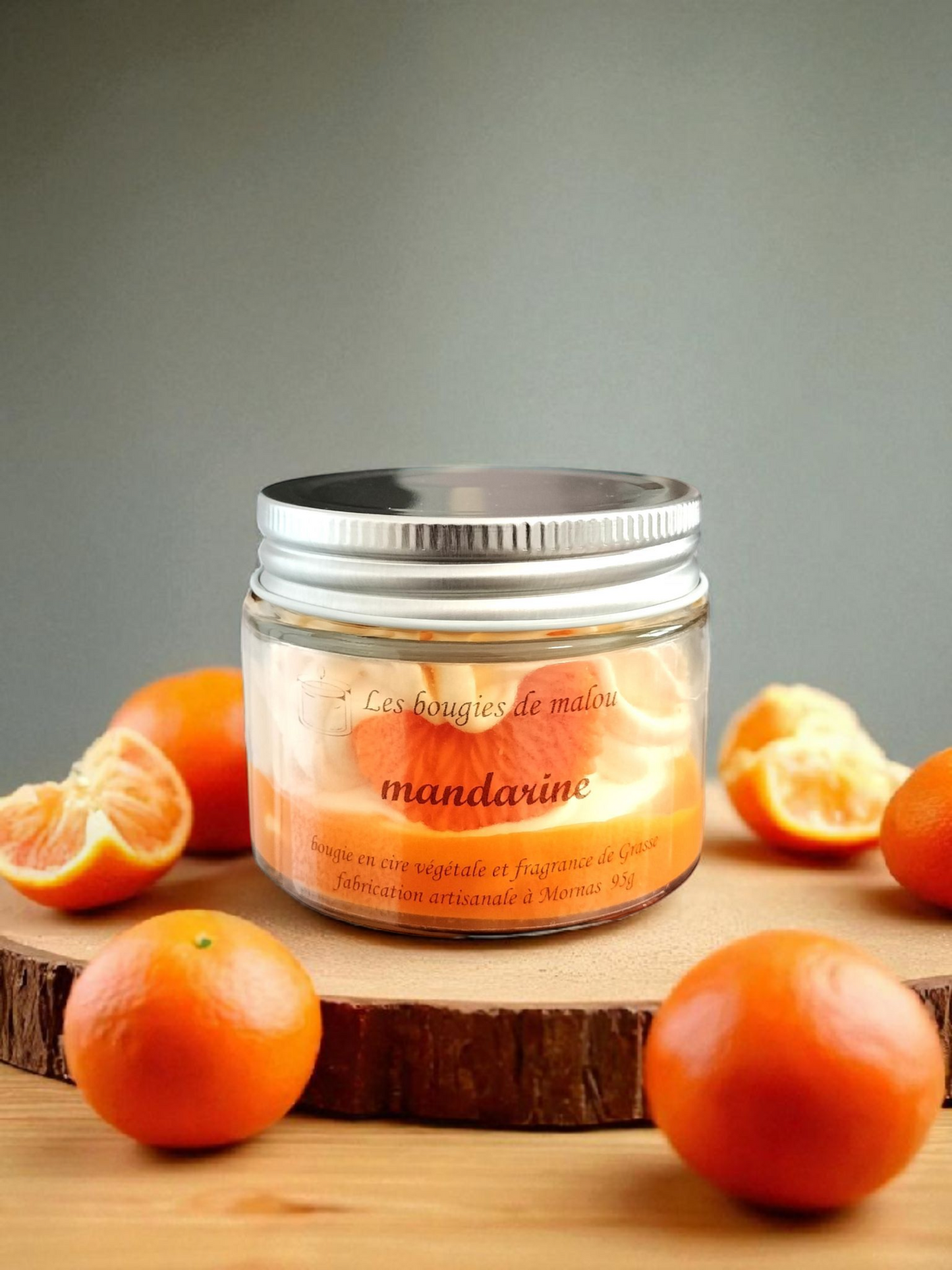 Bougie Artisanale et Végétale - Parfum Mandarine 🍊