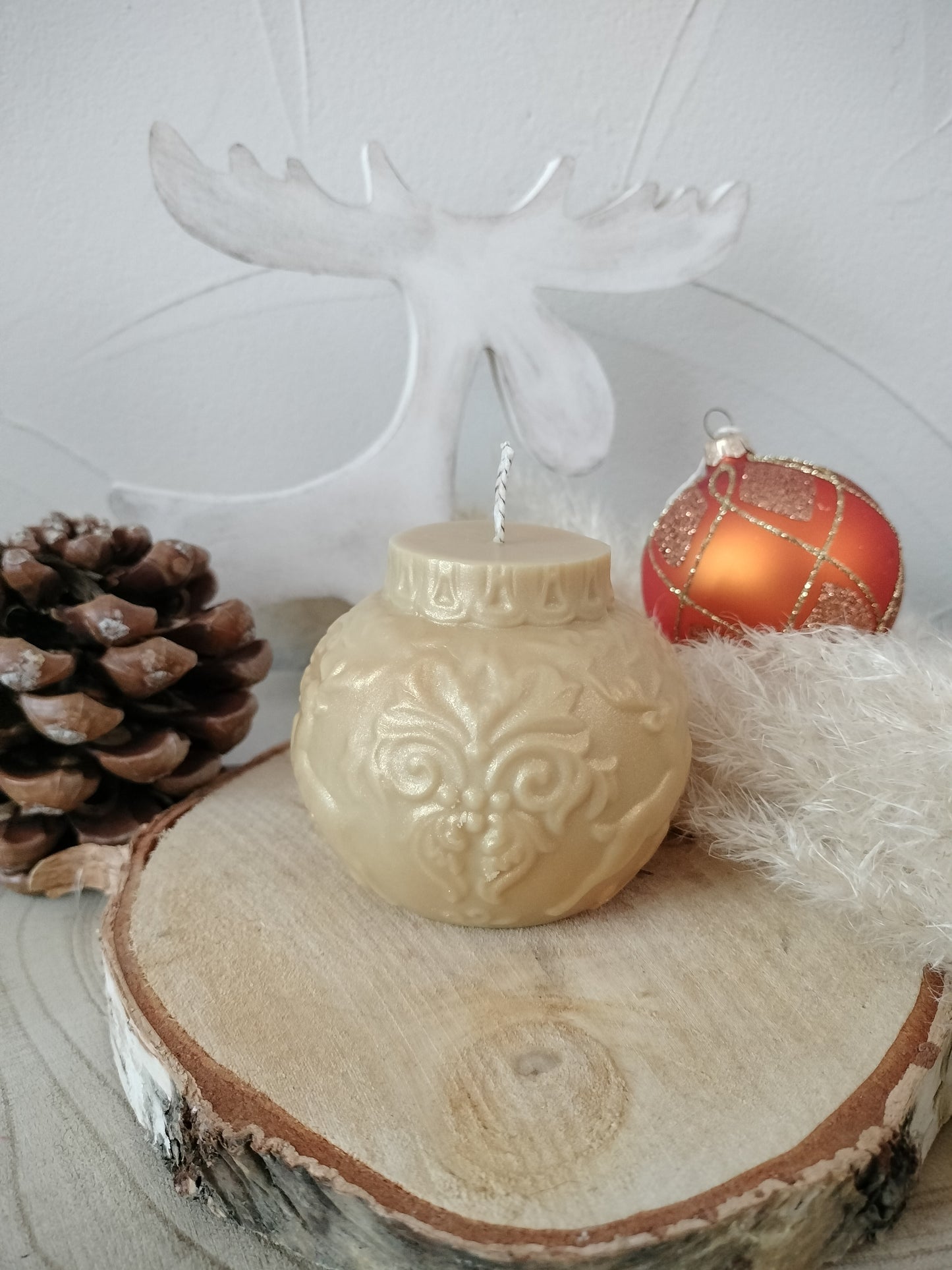 Bougie boule de Noël