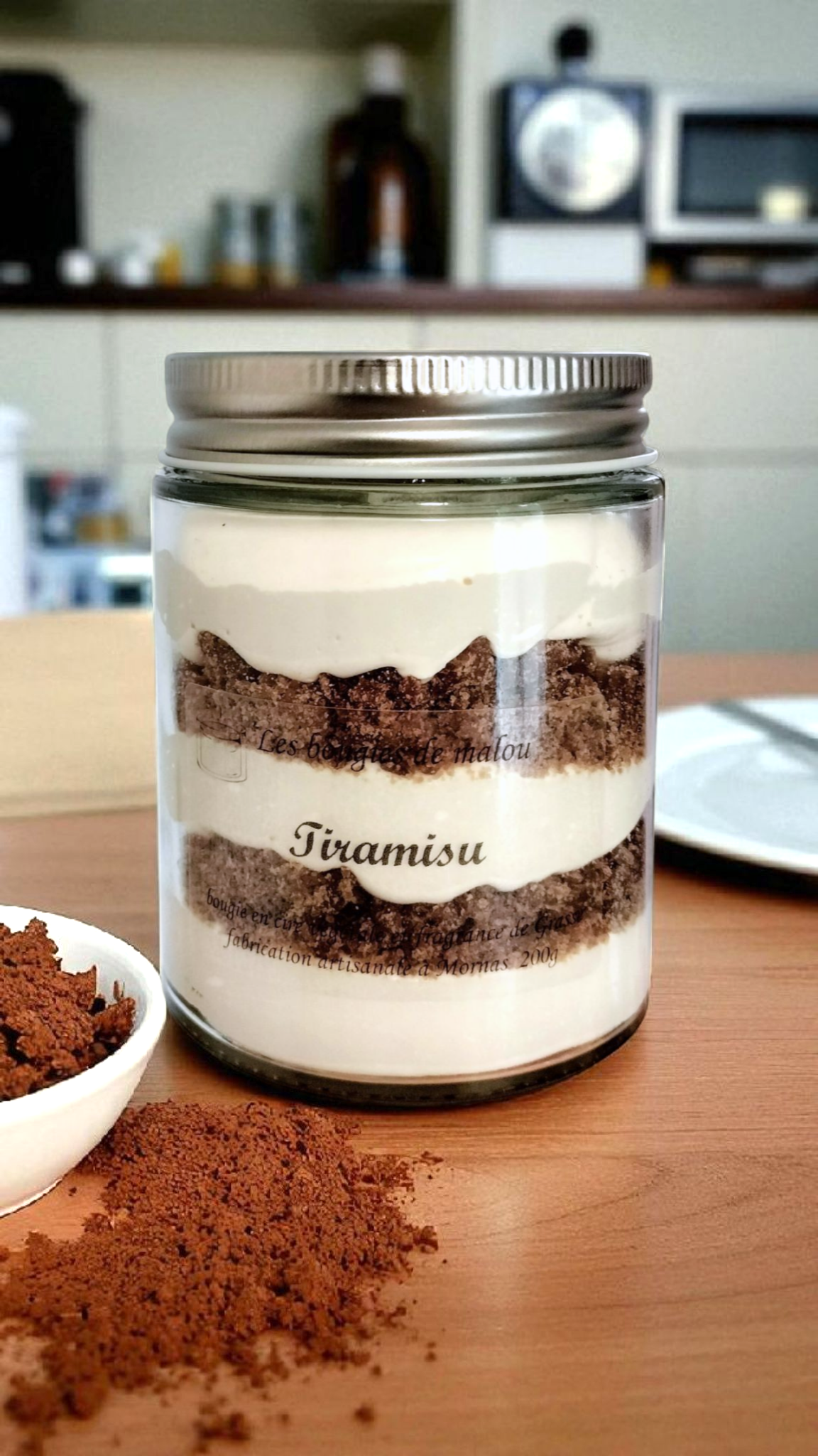 Bougie Artisanale et Végétale - Parfum tiramisu 🍫☕