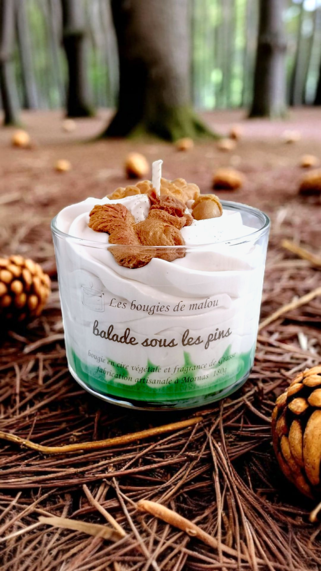 Bougie aiguilles de pin 🌲🐿️🌰