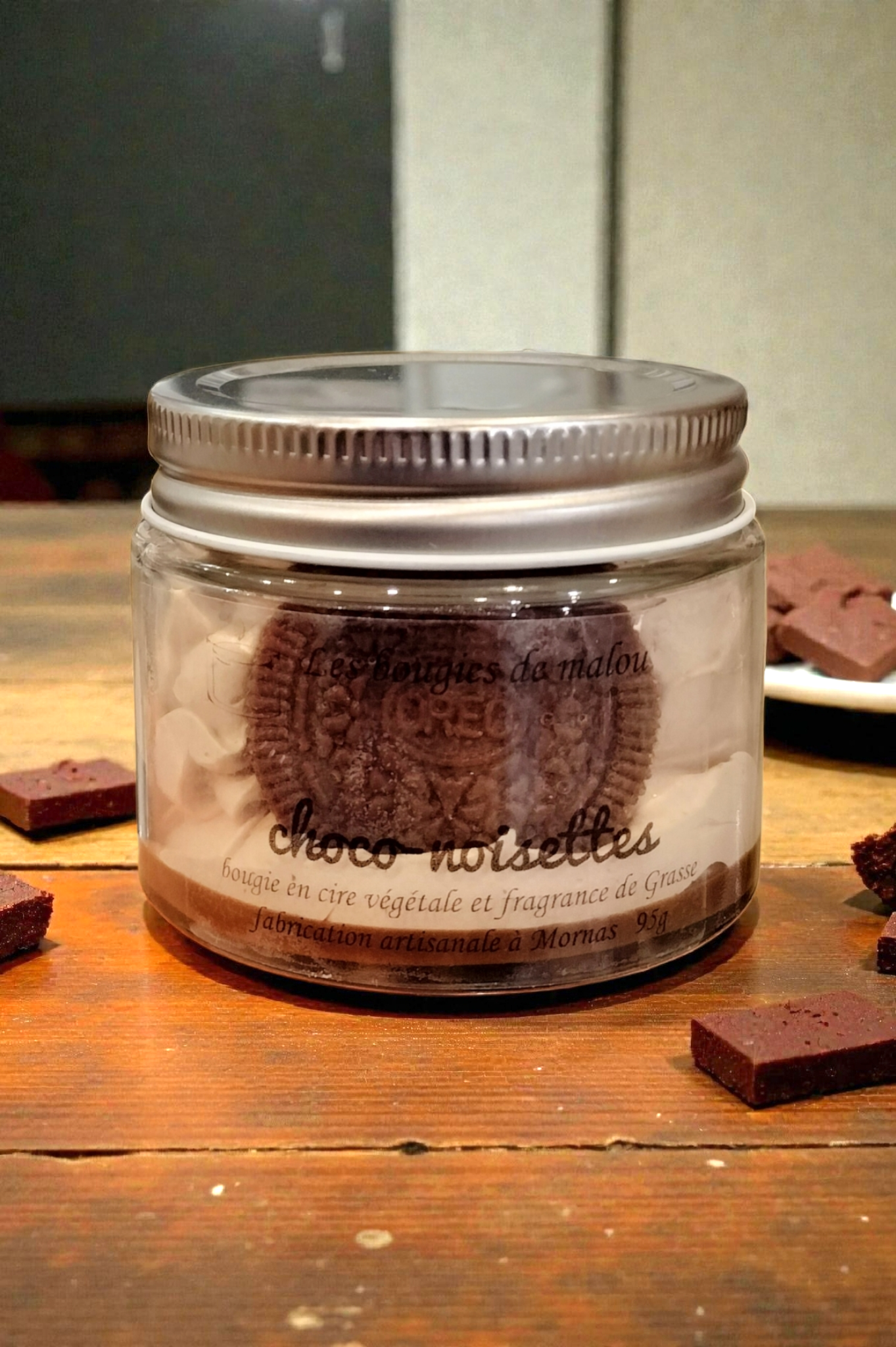 Handgemachte Gourmet-Kerze – Schokoladen-Haselnuss-Duft 🍫🌰