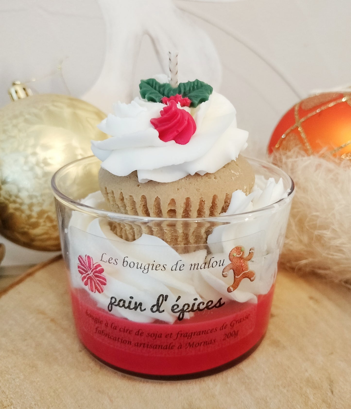 Bougie muffin pain d'épices