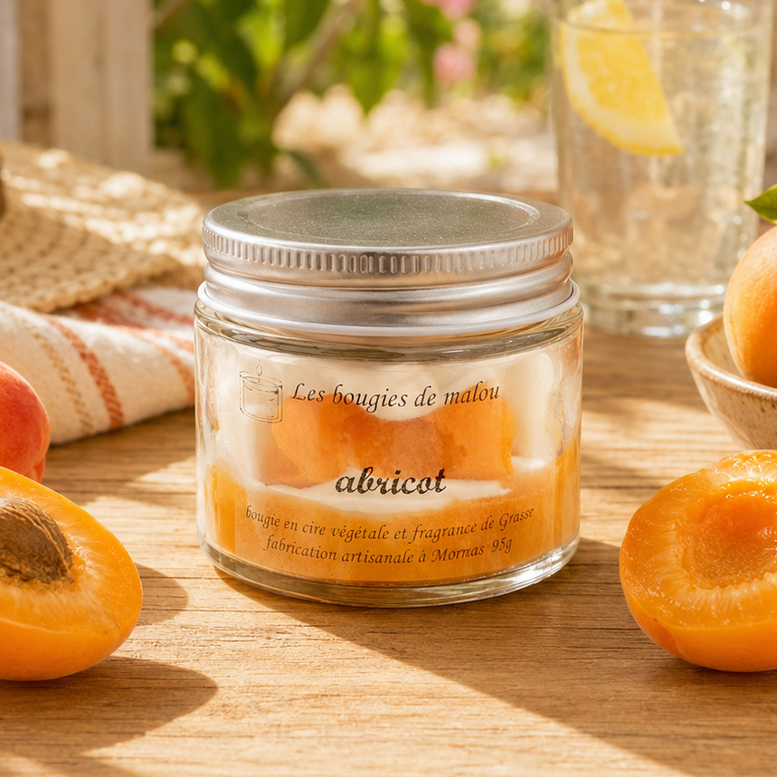 Bougie Artisanale et Végétale - Parfum Abricot 🍑✨