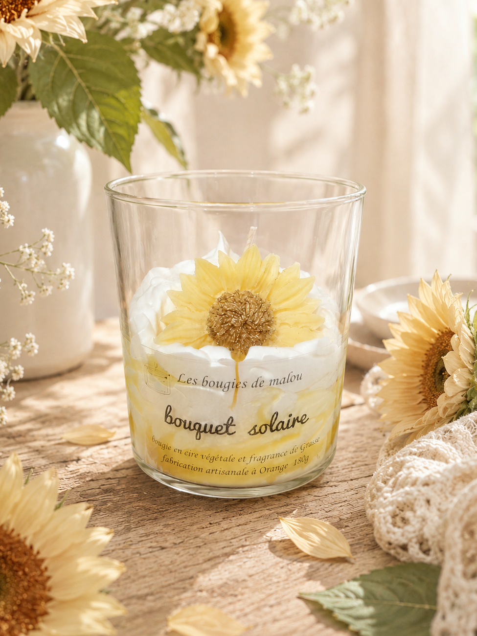 Handmade and Vegetable Candle - Lily of the Valley Scent πΈβ¨