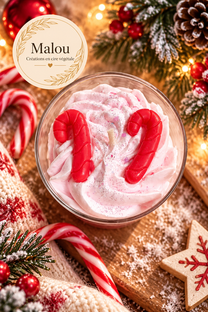 Bougie Noël sucre d'orge