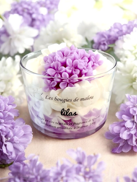 Bougie Artisanale parfum lilas