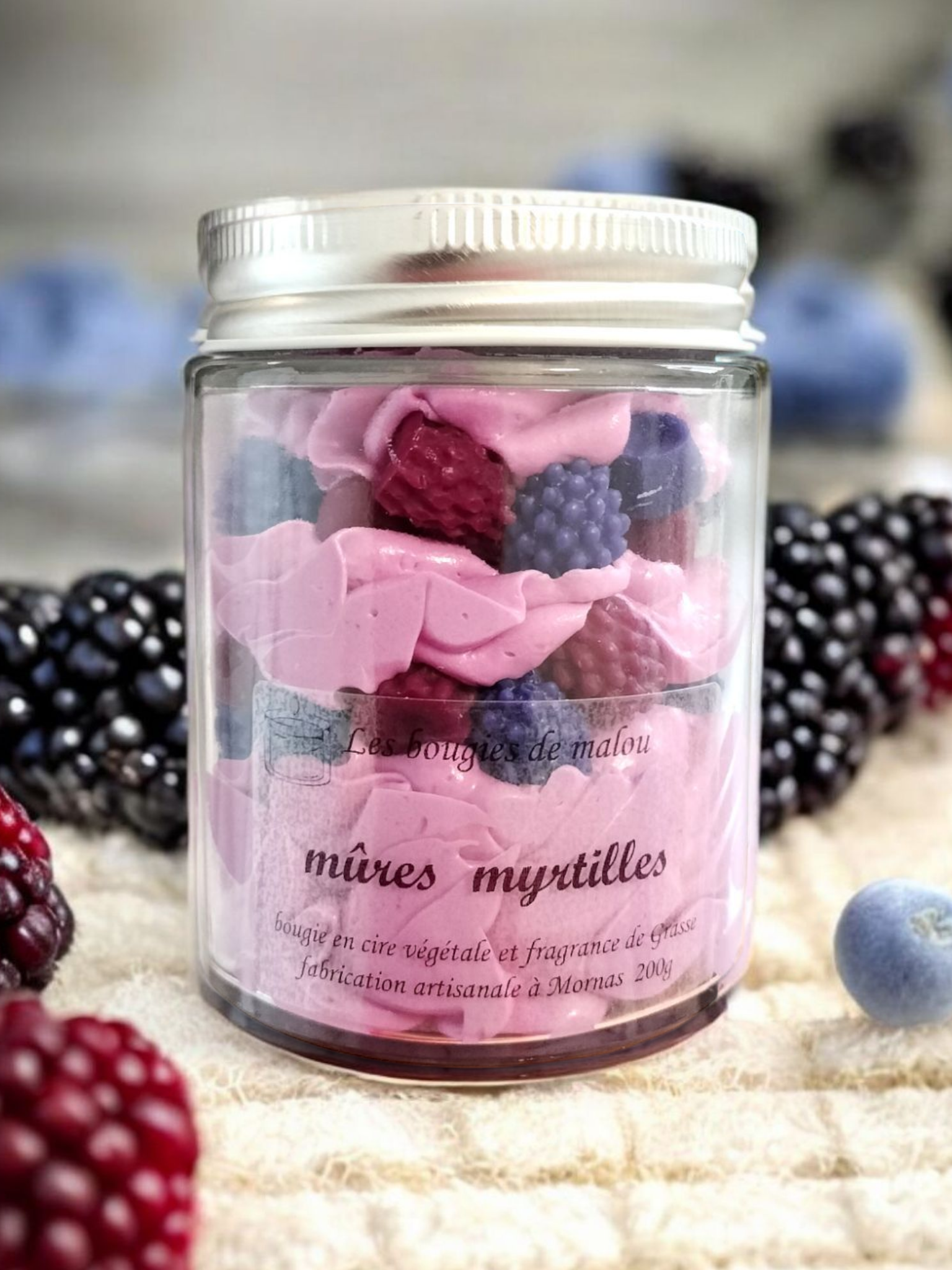 Bougie faite main myrtille 