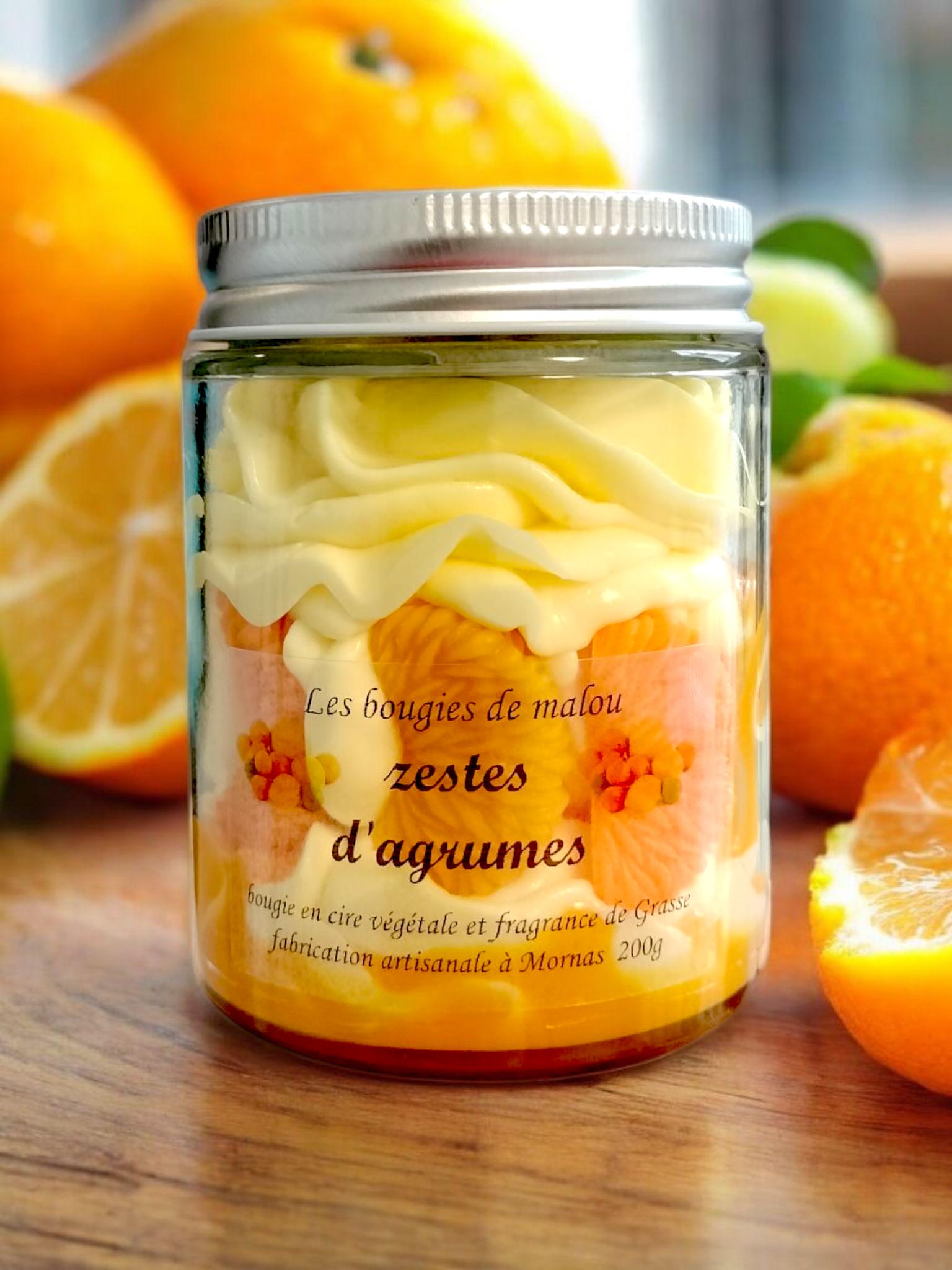 Bougies Artisanales zestes agrumes