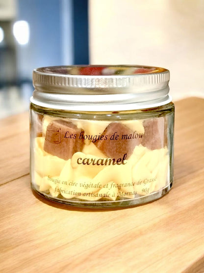 Bougie Artisanale et Gourmande - Parfum Caramel au beurre salé 🍯