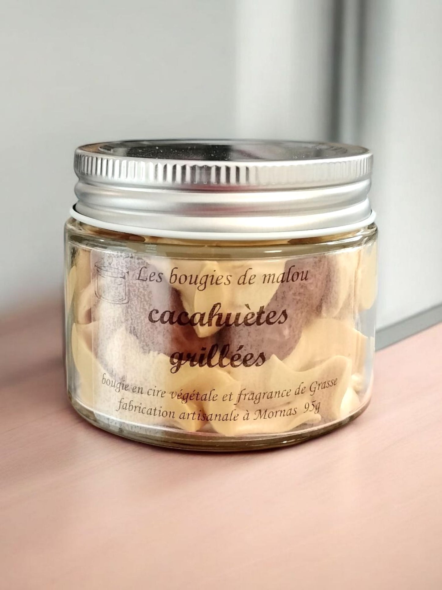 Bougie Artisanale et Créative - Parfum Cacahuètes grillées 🥜
