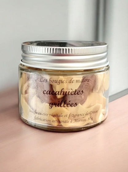 Bougie Artisanale et Créative - Parfum Cacahuètes grillées 🥜