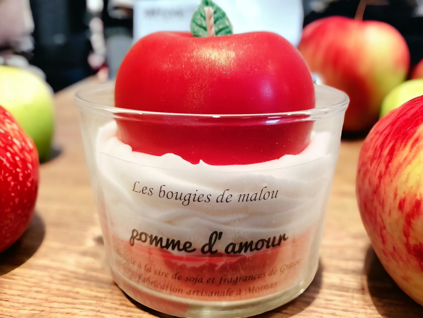 Bougie pomme d'amour