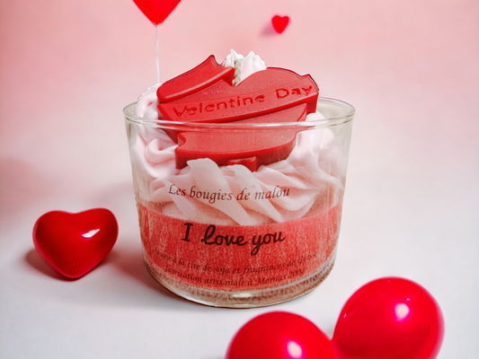bougie saint valentin parfum pomme d'amour