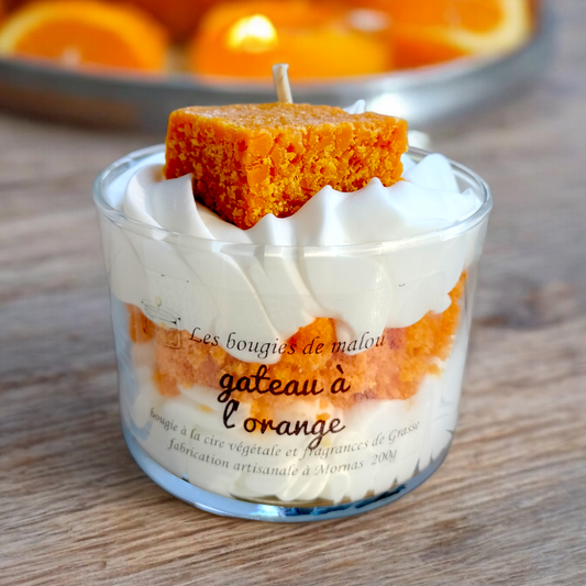 Bougie gâteau à l'orange