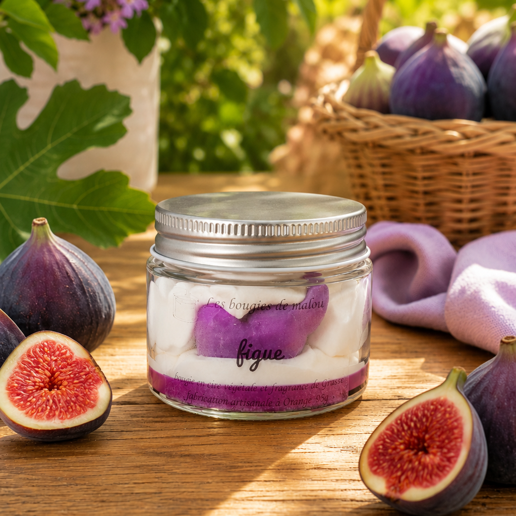 Bougie Artisanale et Végétale - Parfum figue