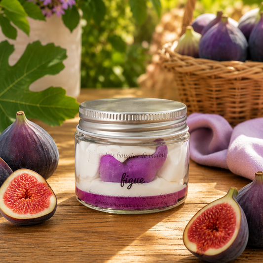 Bougie Artisanale et Végétale - Parfum figue