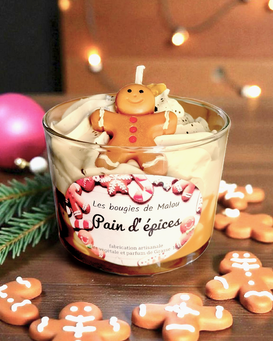 Bougie noël pain d'épices