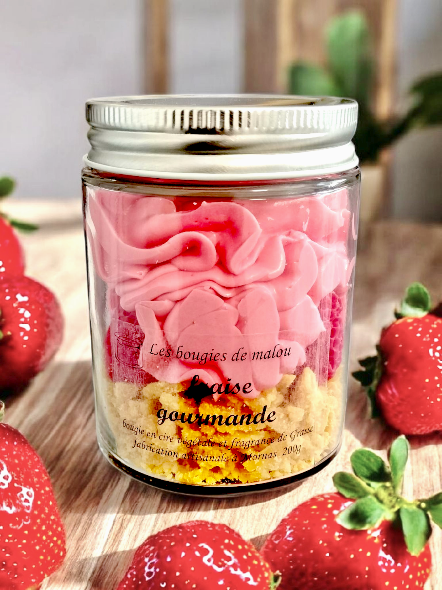 bougie gourmande fraise