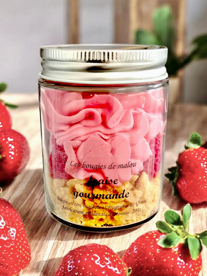 bougie gourmande fraise