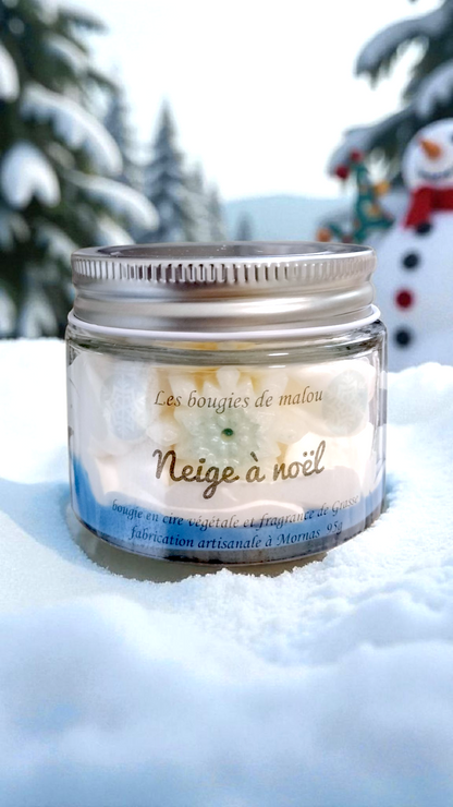 Bougie artisanale cimes enneigées