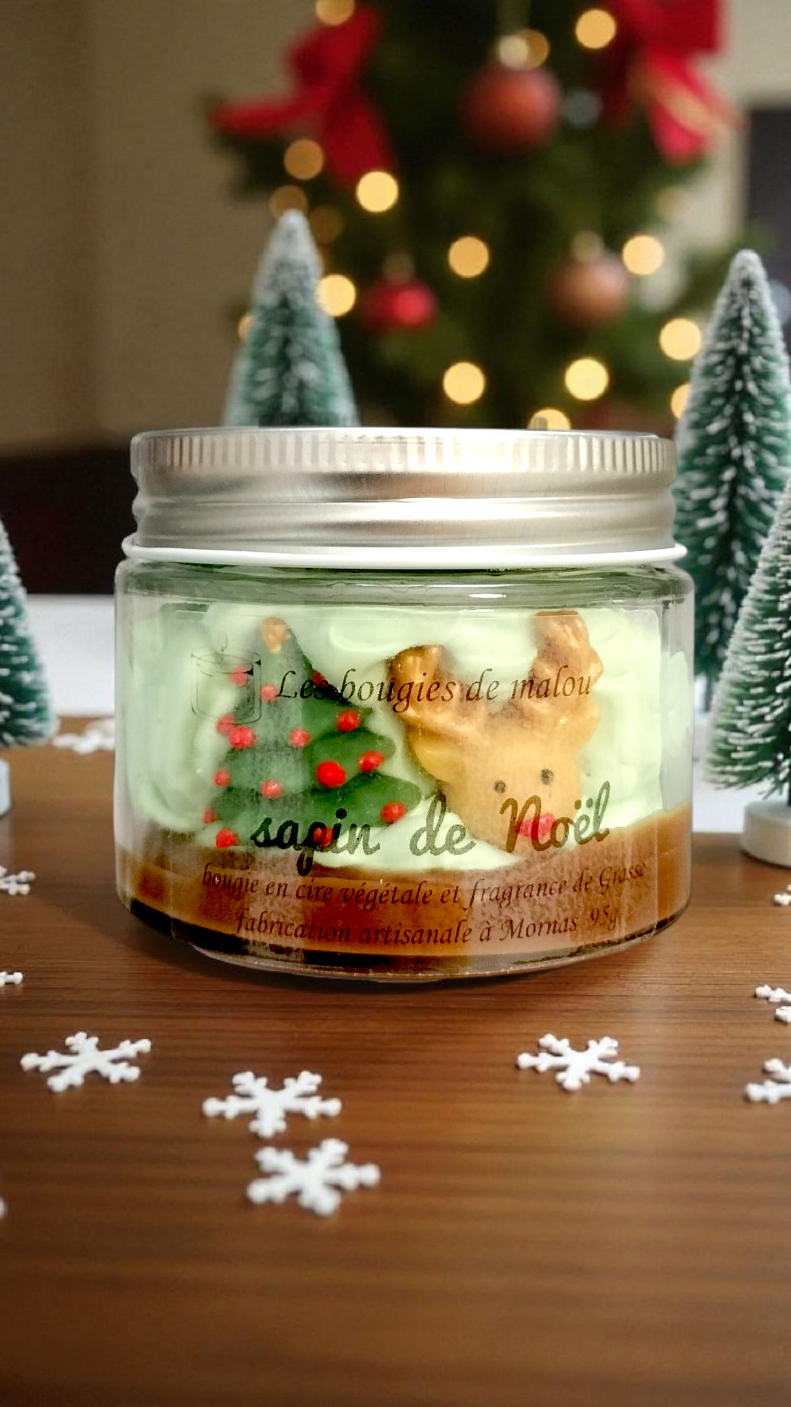 Bougie artisanale Sapin de Noël