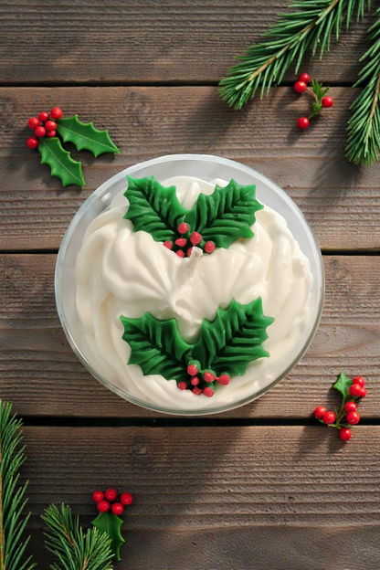 Bougie artisanale houx porte bonheur