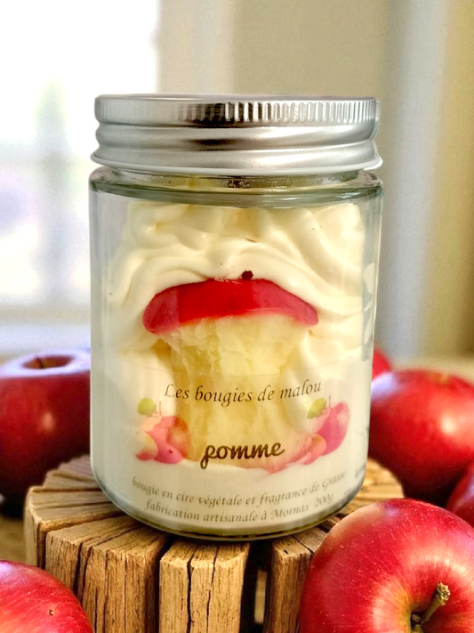 Bougie Artisanale et Végétale - Parfum pomme 🍎
