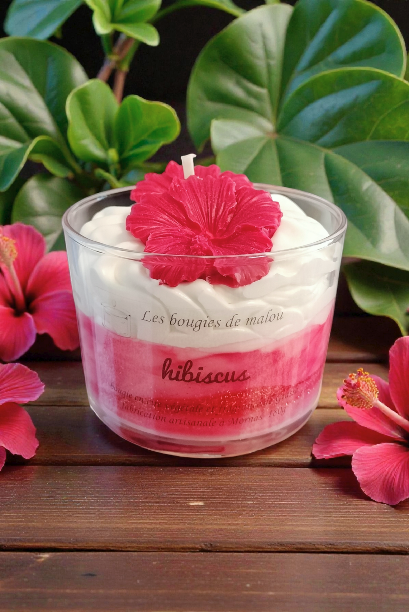 Bougie Artisanale et Créative - Parfum Hibiscus 🌺