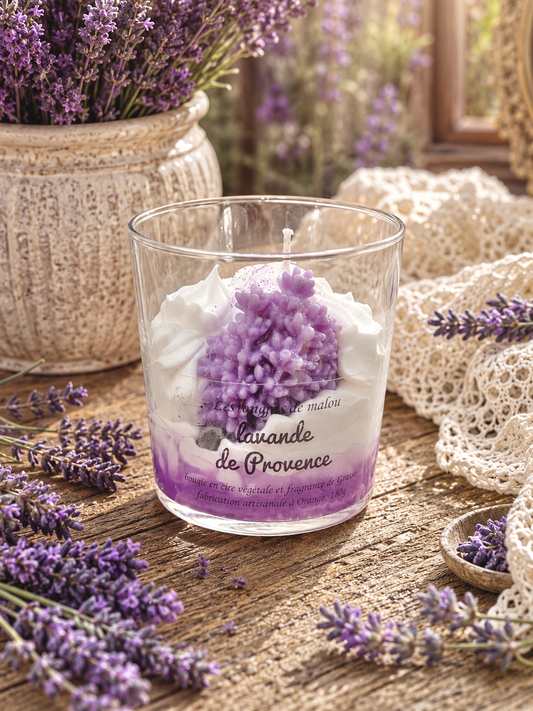 Bougie Artisanale et Créative - Parfum lavande 🪻