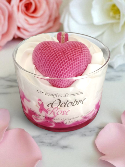 Bougie "Octobre Rose" 💞
