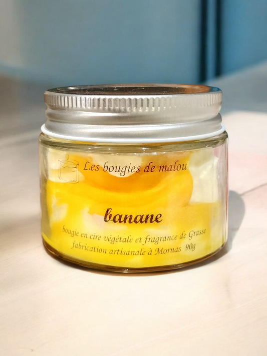 Bougie Artisanale et Créative - Parfum Banane 🍌✨