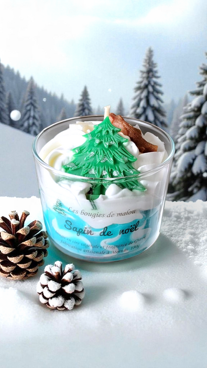 Bougie artisanale Sapin de Noël