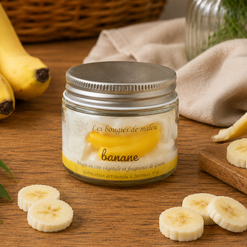 Handgemachte und kreative Kerze – Bananenduft 🍌✨